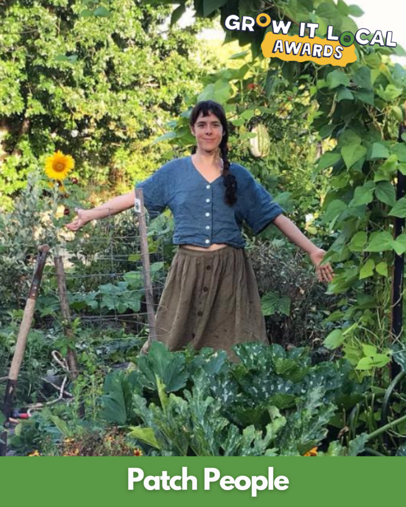 Woman in garden for Grow It Local Awards