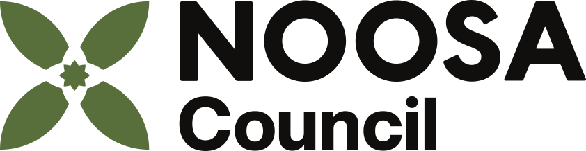 Noosa Council logo with green leaf design.