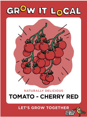 Grow It Local: Cherry red tomatoes poster.
