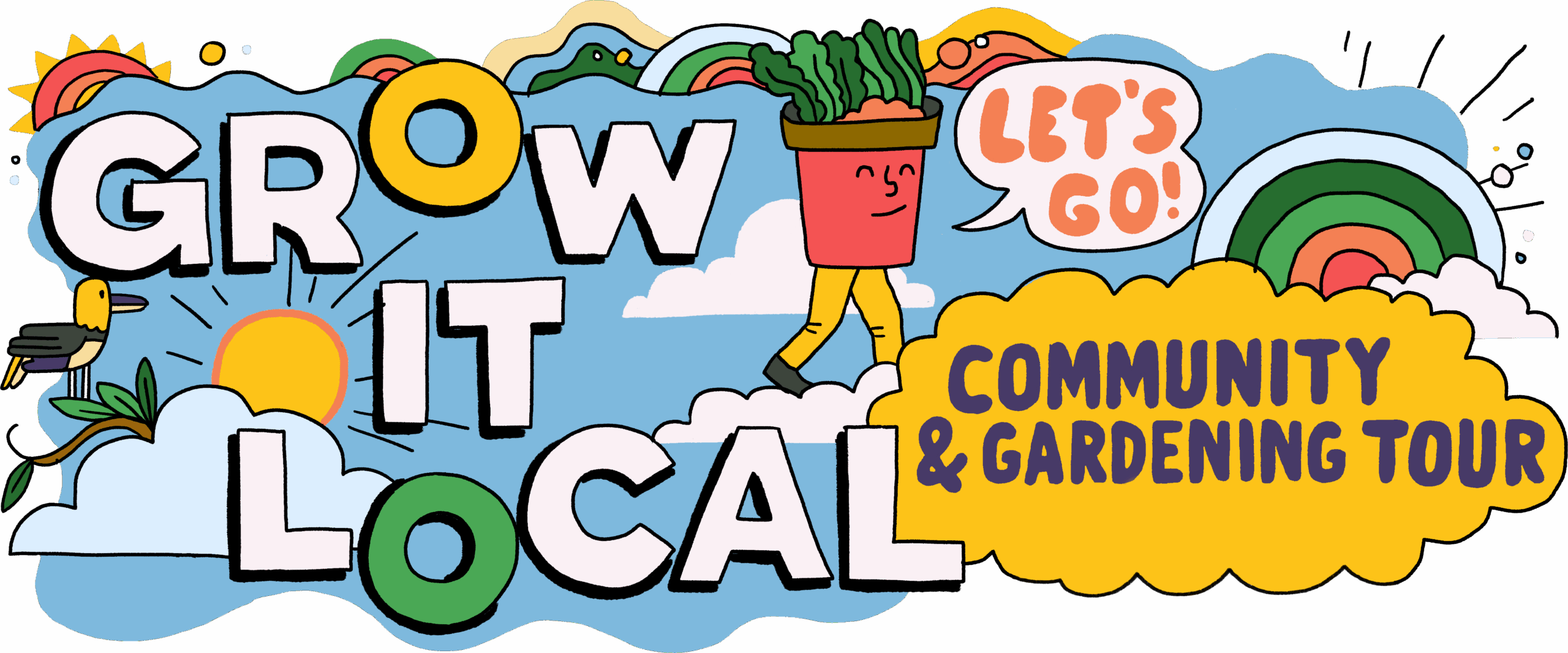 Grow It Local gardening community tour poster